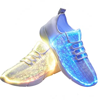 Photo 1 of DIYJTS LED Light Up Shoes for Men Women, Light Fiber Optic LED Shoes Luminous Trainers Flashing Sneakers for Festivals, Christmas, Halloween, New Year Party, Size 41