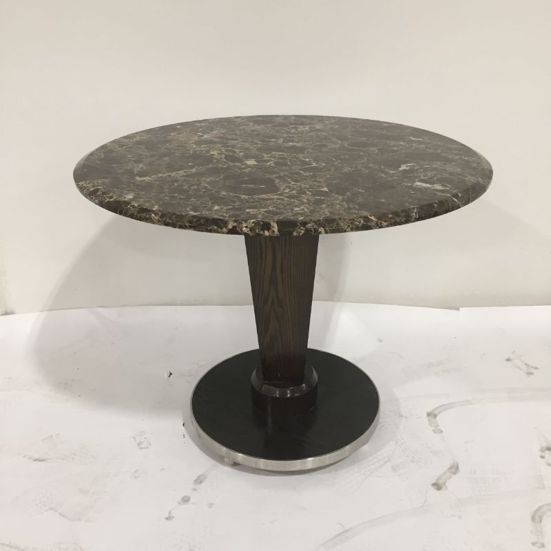 Photo 1 of DARK MARBLE CENTER TABLE 29H 36W 21DIA BASE INCHES