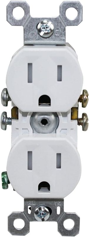 Photo 1 of Pass & Seymour 3232Tr-W 15A 125V Tamper Resistant Receptacle, White (Box Of 10)
