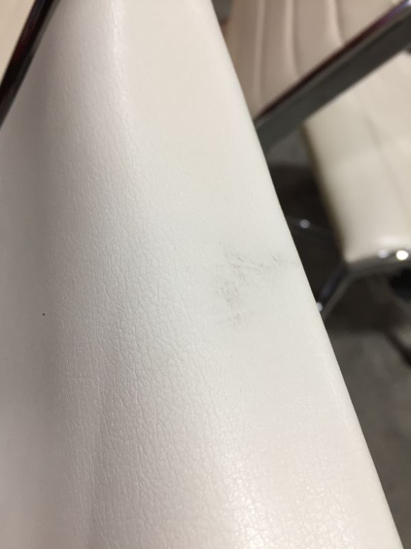 Photo 1 of CREME FAUX LEATHER OFFICE CHAIR 36H X 20W INCHES