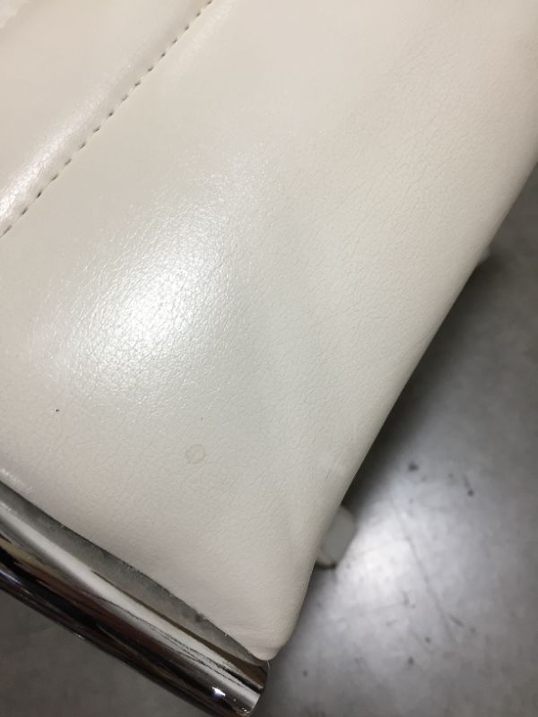 Photo 4 of CREME FAUX LEATHER OFFICE CHAIR 36H X 20W INCHES