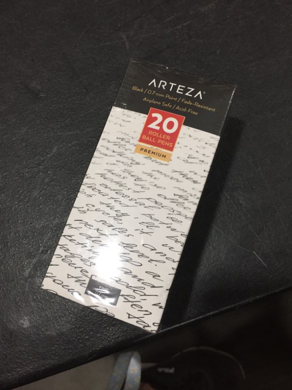 Photo 2 of Arteza Rollerball Pens, Pack of 20, 0.7mm Black Liquid Ink Pens, Office Supplies for Bullet Journaling, Fine Point Rollerball for Writing, Taking Notes & Sketching
