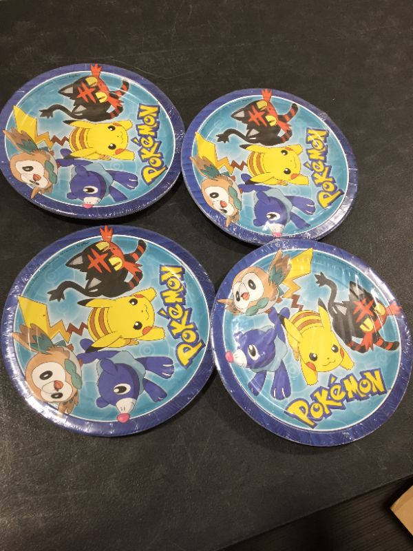 Photo 2 of 4American Greetings Pokemon Party Supplies, Paper Dinner Plates (8-Count) - SET OF 4 