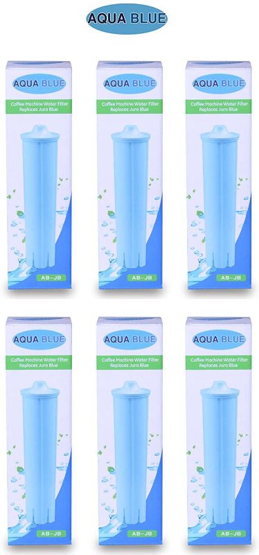 Photo 1 of Aqua Blue filter compatible with Jura Clearyl Blue Water Filter Cartridge Part 71455 NSF Certified 6-PACK
