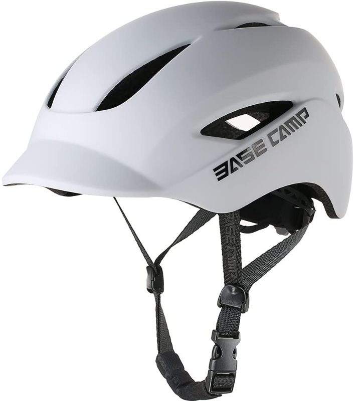 Photo 1 of BASE CAMP Bike Helmet, Bicycle Helmet with Light for Adult Men Women Teens Commuter Urban Scooter Adjustable 54-60cm