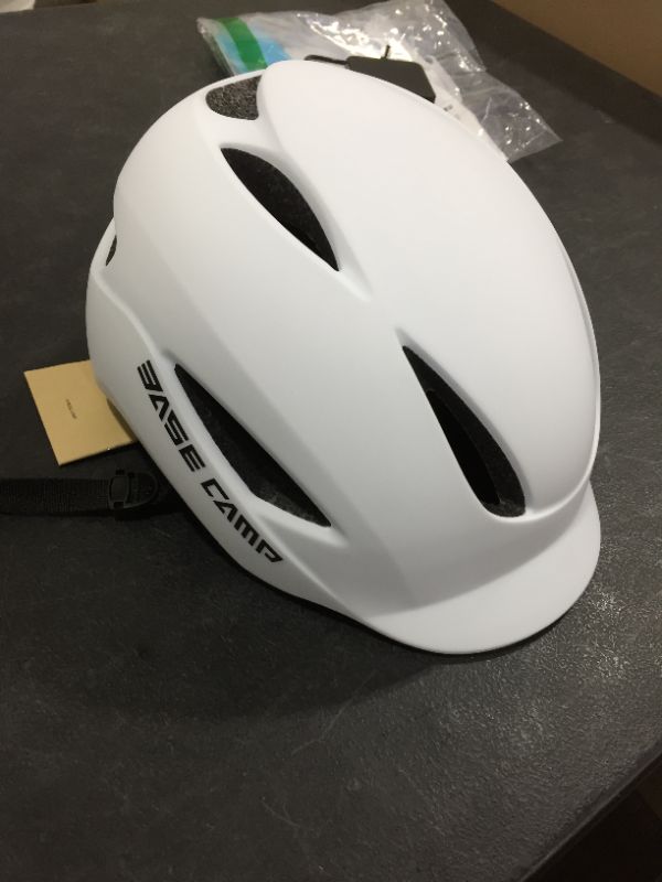 Photo 2 of BASE CAMP Bike Helmet, Bicycle Helmet with Light for Adult Men Women Teens Commuter Urban Scooter Adjustable 54-60cm