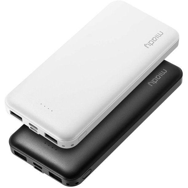 Photo 1 of 2-Pack Miady 10000mAh Dual USB Portable Charger, Fast Charging Power Bank with USB C Input
