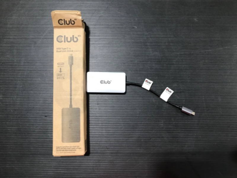 Photo 1 of Club3D CAC-1510 USB Type C to DVI-D Dual Link Active Adapter, 3840 X 2160 @ 30Hz, 2560 X 1600P @ 60Hz, HDCP Supported NOT for Apple Cinema Monitors
