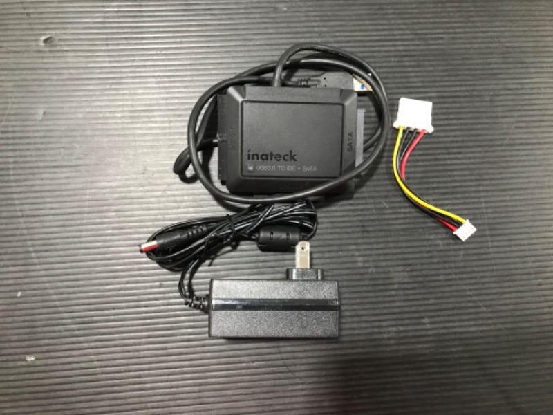 Photo 2 of Inateck USB 3.0 to IDE/SATA External Hard Drive Reader Applicable to 2.5"/3.5" HDD/SSD, with 12V/2A Power Supply, SA03001
