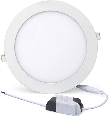 Photo 1 of 7 Inch 18W LED Recessed Ceiling Light, LED Recessed Lighting Retrofit 6000K Daylight White Ultra-Thin LED Ceiling Can Light Downlight Easy Installation 2 Pack
