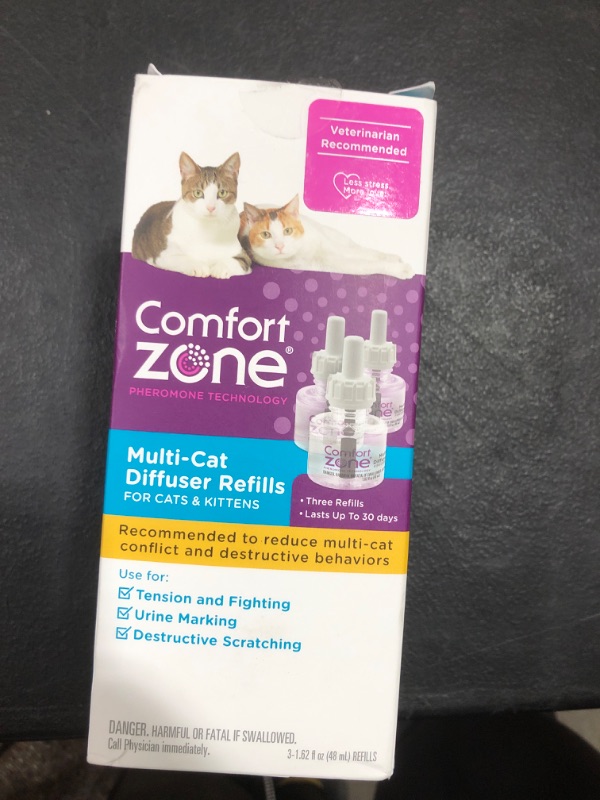 Photo 1 of Comfort Zone Multi-Cat Diffuser Refills for a Peaceful Home | Veterinarian Recommend | Stop Cat Fighting and Reduce Spraying, Scratching, & Other Problematic Behaviors