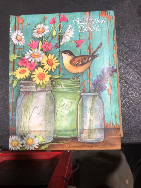 Photo 2 of Lang Flower Jars Address Book by Susan Winget, 7.56"x8.5" (1013239)
