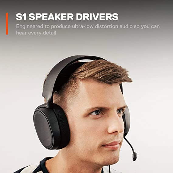 Photo 1 of SteelSeries Arctis 3 - All-Platform Gaming Headset - for PC, PlayStation 4, Xbox One, Nintendo Switch, VR, Android, and iOS - Black
