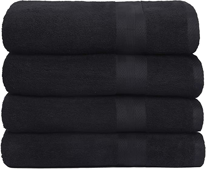Photo 1 of 4 PIECE DRY TOWEL SET ( Rough Texture)
-BLACK