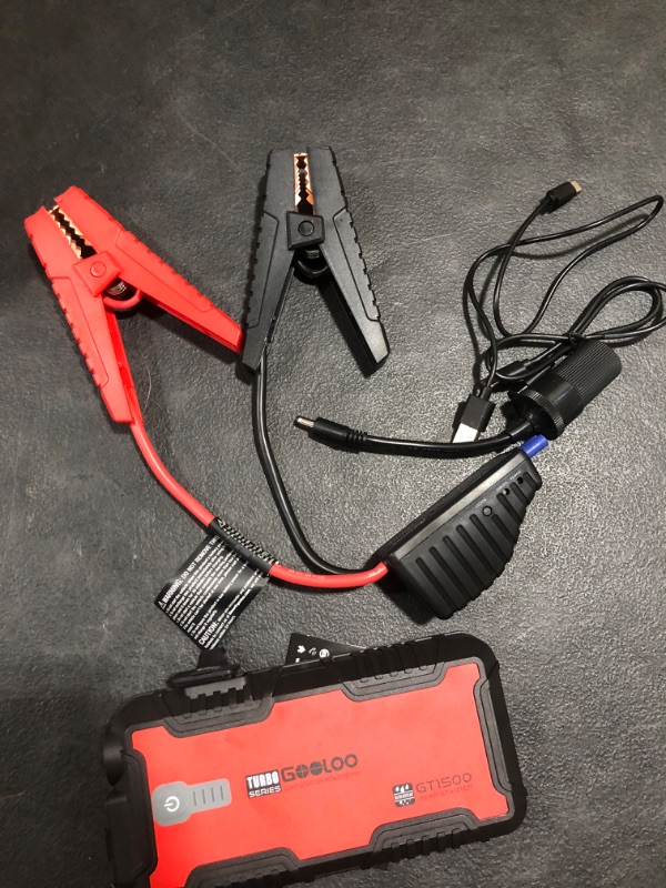 Photo 2 of Car Battery Jump Starter?1500A Peak Portable Car Starter, 12V Portable Lithium Battery Car Starter, Suitable for Up to 8.0L Gas and 6.0L Diesel Engines, with USB Fast Charging and LED Lights
