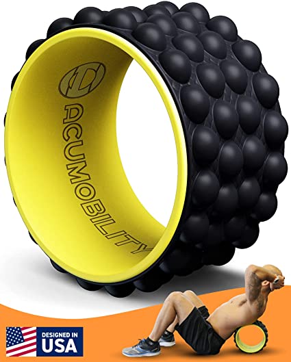Photo 1 of Acumobility Back Roller, Back Stretcher & Back Cracker for Back Pain - Patented Premium Foam Roller 11" Height 7" Width - The Ultimate Yoga Wheel, Spine Cracker & Back Roller Wheel for Back Cracking
