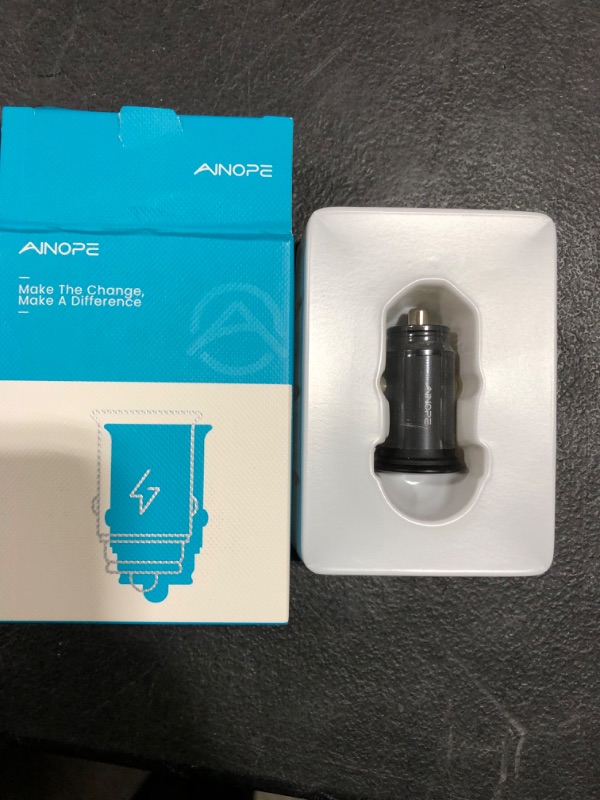 Photo 2 of AINOPE USB C Car Charger, 40W Smallest iPhone 13 Car Charger, All Metal USB C Car Charger Fast Charging PD 3.0 Dual Port Compatible with iPhone 13/13 Pro/12/12 Pro/12 Mini, Galaxy S20/S10, iPad Pro
