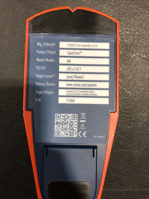 Photo 1 of Zircon SuperScan M4 Stud Finder	