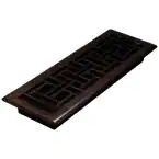 Photo 1 of 4 in. x 14 in. Oil Rubbed Bronze Steel Oriental Register
