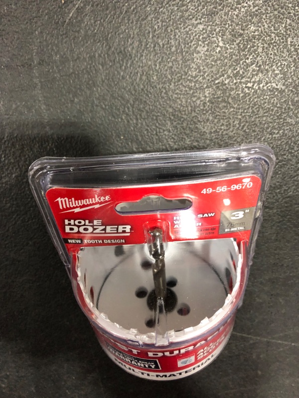 Photo 2 of 3 in. Hole Dozer Bi-Metal Hole Saw with 3/8 in. Arbor & Pilot Bit
