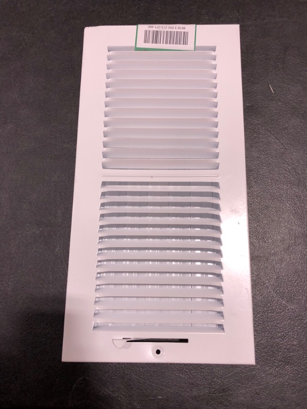 Photo 1 of 16 in. x 8 in. Steel Return Air Grille in White CORNER DENTING