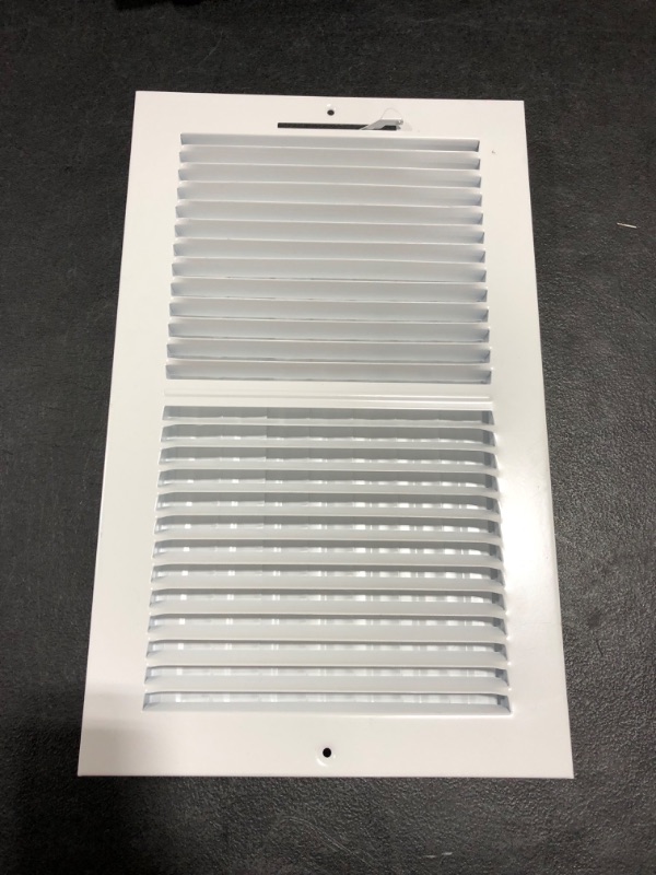 Photo 1 of 10 in. x 16 in. Steel Return Air Grille in White 