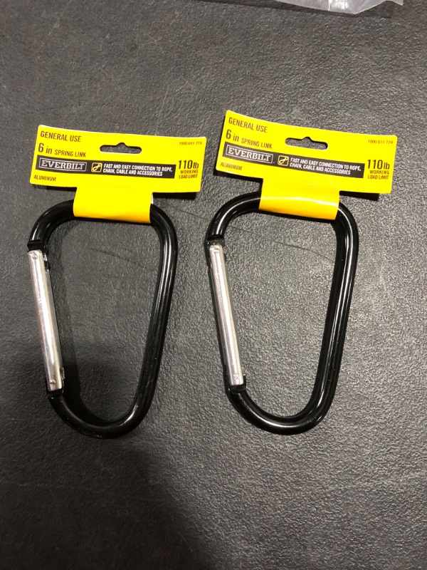 Photo 1 of 6 in. Black Spring Link 2 Pack
