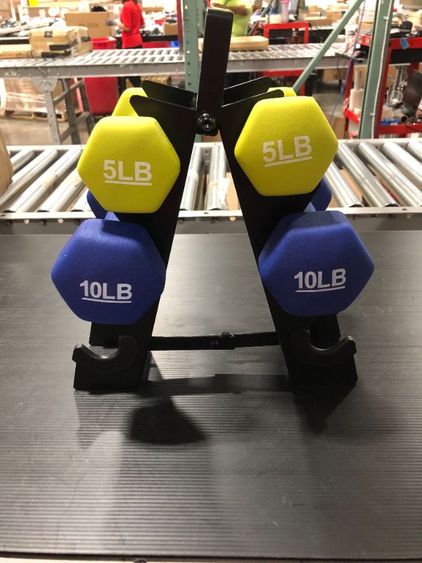 Photo 1 of Dumbbell Rack 10lb Pair, 20lb Pair included