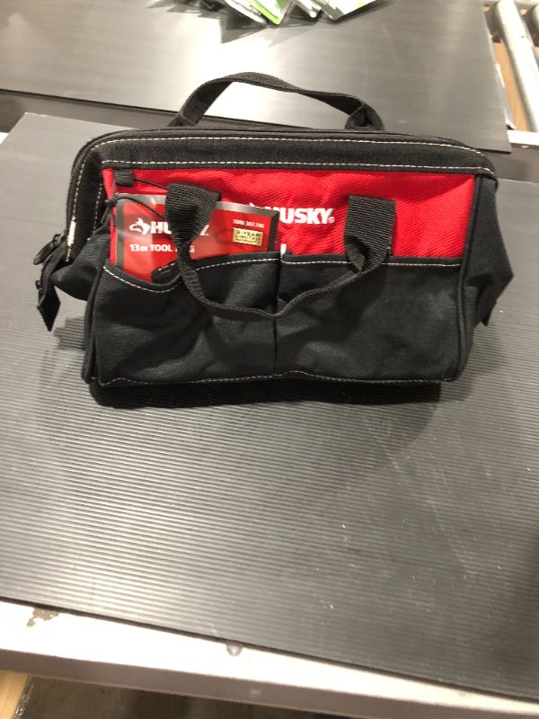 Photo 1 of Husky 13 Inch Contractor’s Multi-Purpose Water-Resistant Tool Bag

