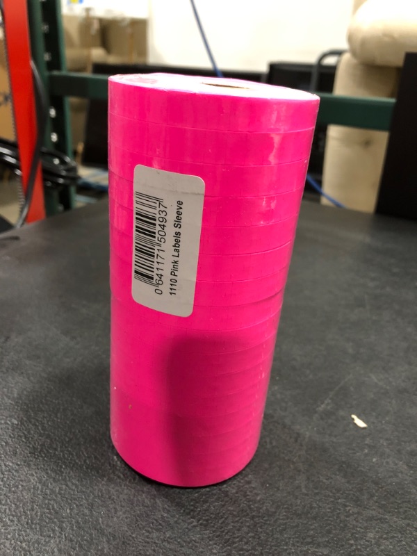 Photo 2 of 1110 Fluorescent Pink Labels for Monarch 1110 or Motex MX-2200
