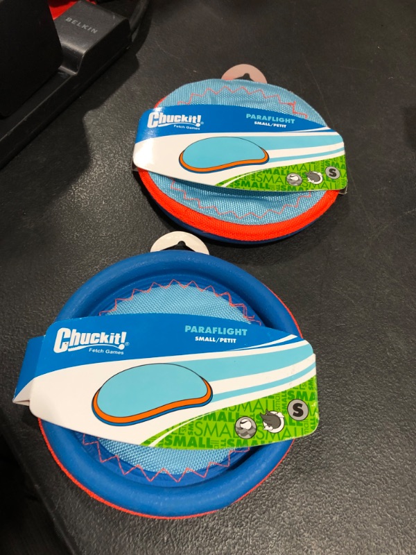 Photo 2 of 2 PACK ChuckIt! Paraflight Flyer Dog Frisbee Toy Floats
