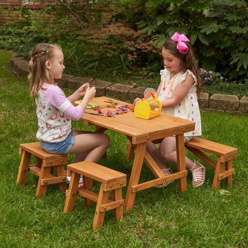 Photo 1 of KidKraft Outdoor Picnic Table Set

