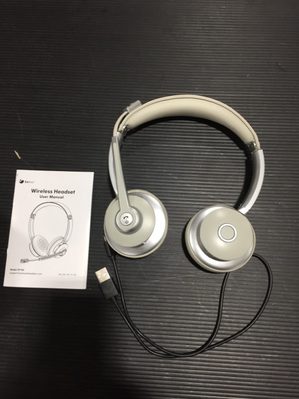 Photo 2 of Bluetooth Headset with Mic Noise Canceling, Wireless Headphones with Microphone 