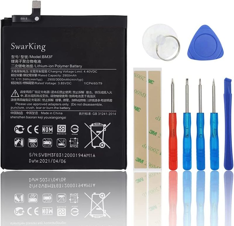 Photo 1 of Swarking Replacement Battery Compatible with BM3F Xiaomi Mi 8 Pro M1807E8A /Mi 8 Explorer, Edition with Toolkit