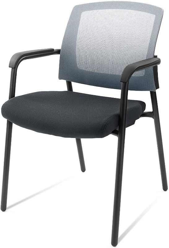 Photo 1 of  CLATINA Home Office Desk Chair No Wheels,Ergonomic Mesh Mid Back, Grey, 1 Chair 