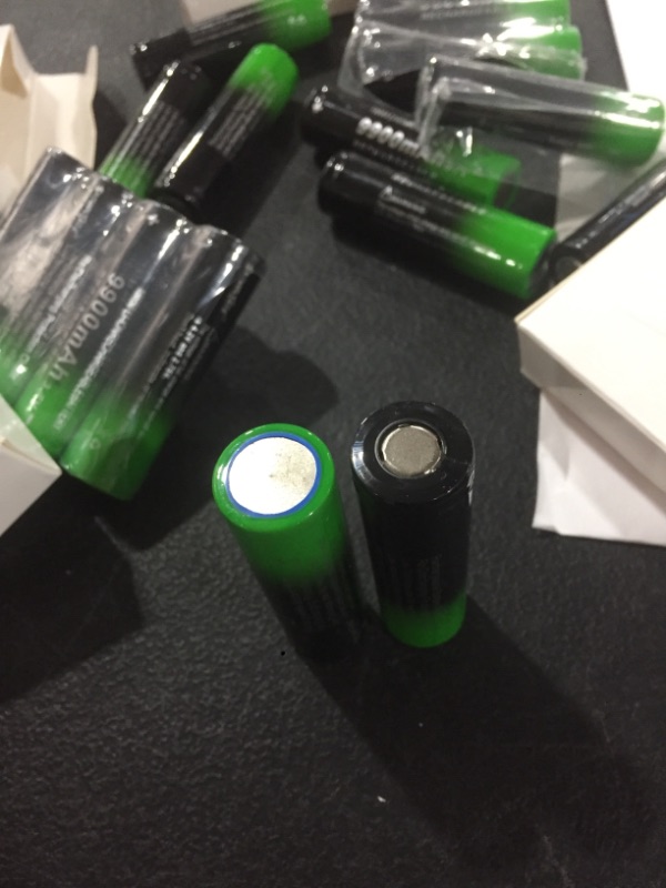 Photo 1 of 3.7V Rechargeable Batteries, 9900mAh Button top Battery for Headlight, Flashlight, doorbell ,Toys and Other Electronic Devices (16 Pack)
