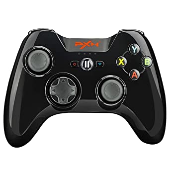 Photo 1 of Wireless Bluetooth Gamepad PXN 6603 | Four - Axis Positioning Technology Gaming Controller | Pressure Sensitive Buttons with Phone Holder for Apple Tv, iPhone, iPad (Black)
