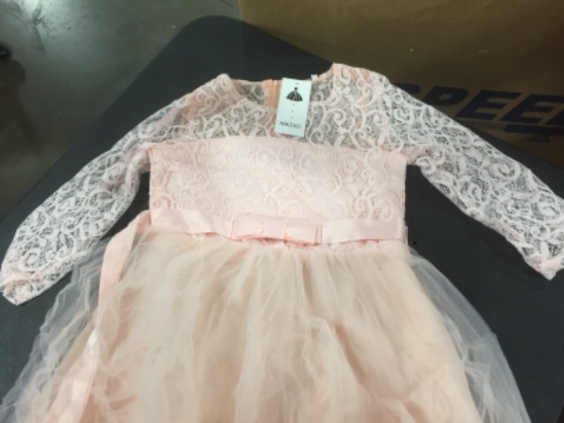 Photo 2 of NNJXD Little Girl's Pink Dress, Size 160 