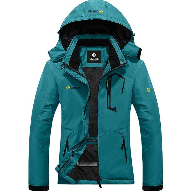 Photo 1 of GEMYSE Women's Mountain Waterproof Ski Snow Jacket Winter Windproof Rain Jacket, 3XL
