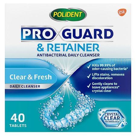 Photo 1 of Polident Proguard & Retainer Daily Cleansing Tablets - 40.0 Each. 3 Boxes total. **BEST BY:02/01/2024**