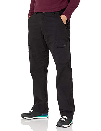 Photo 1 of Wrangler Authentics Men's Relaxed Fit Stretch Cargo Pant, Black, 42W X 32L
