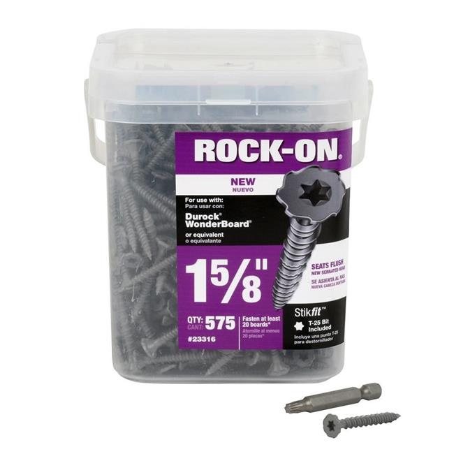 Photo 1 of 243951 9 X 1.625 in. Steel Flat Head Phillips Rock on Cement Board Screws 