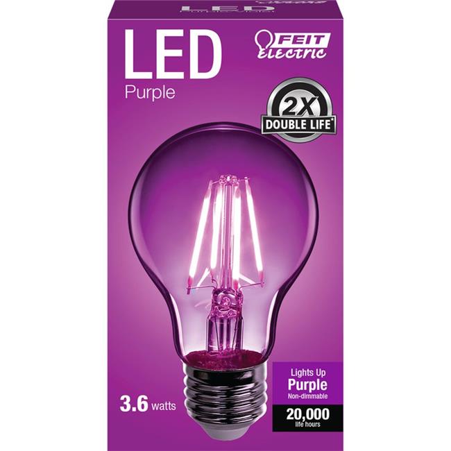 Photo 1 of 3.6 Watt a-Line A19 Filament LED Bulb Purple 2 Pack
