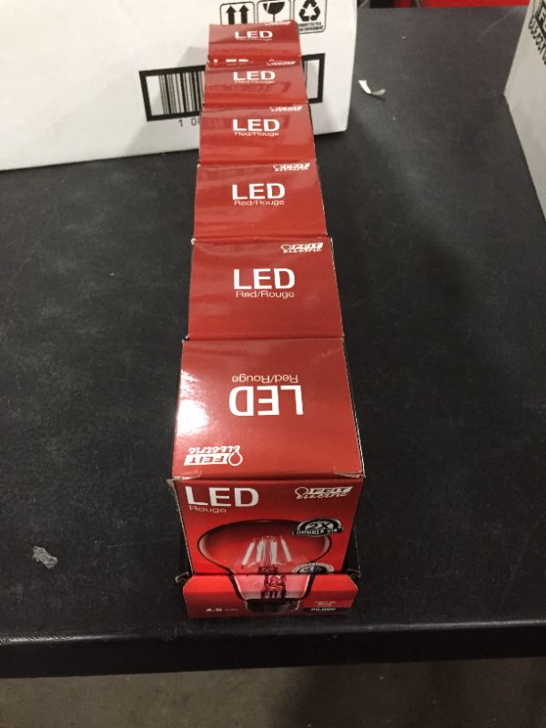 Photo 2 of 3.6 Watt a-Line A19 Filament LED Bulb Red 6 Pack 