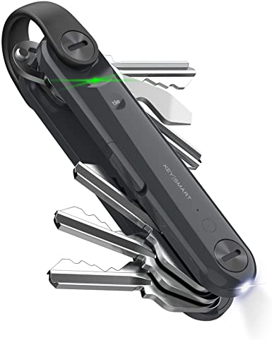 Photo 1 of KeySmart Max - Compact Trackable Key Organizer w LED Flashlight and Tile Bluetooth Key Finder Technology, EDC Key Holder, Attach Car Key Fob, and Other Keychain Accessories (up to 14 Keys)
