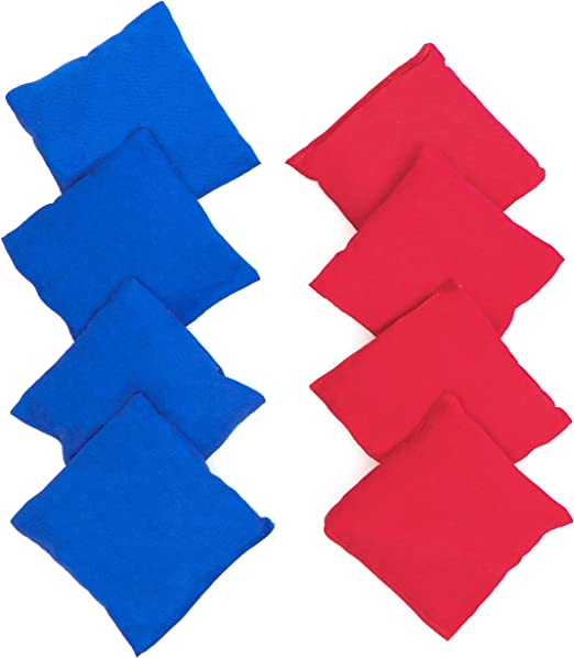 Photo 1 of 6" Starter Set Cornhole Bean Bags (Set of 8) -By Simply Sports (Red, Blue)
