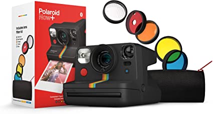 Photo 1 of Polaroid Now+ Black (9061) - Bluetooth Connected I-Type Instant Film Camera with Bonus Lens Filter Set
