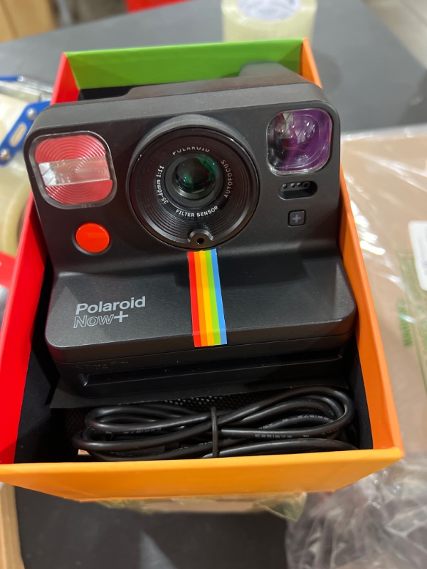 Photo 2 of Polaroid Now+ Black (9061) - Bluetooth Connected I-Type Instant Film Camera with Bonus Lens Filter Set
