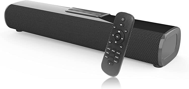 Photo 1 of Soundbar for TV with Bluetooth Speakers for TV Home Theater Audio Surround Sound System Small Sound Bar with Subwoofer for TV PC Projectors Tablets,Remote Control,Coax/AUX/USB/HDMI (S20)
