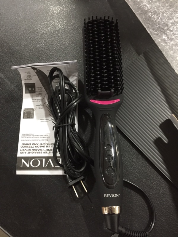 Photo 3 of Revlon Pro Collection Extra Long Hair Straightening Brush Black
